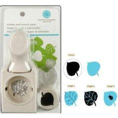 Stamp and Punch Leaf / Perforadora y Sello de Hoja Descontinuado Martha Stewart