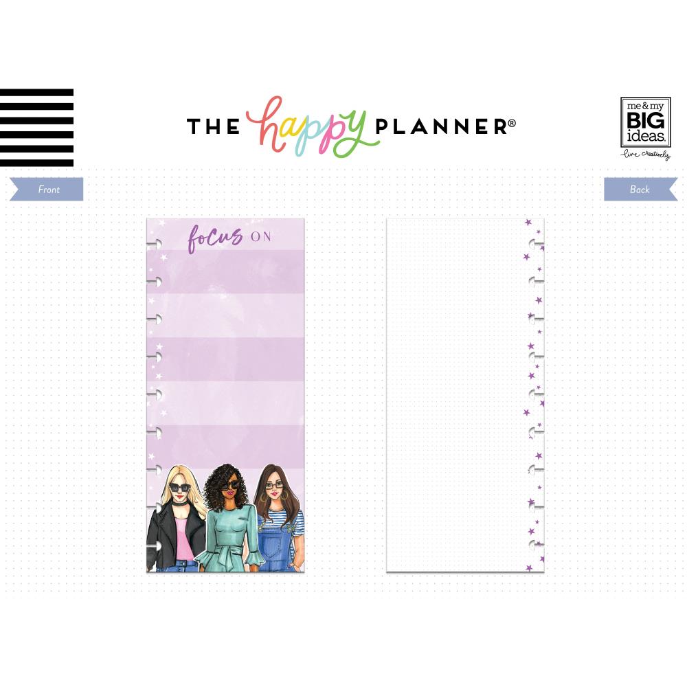 Happy Planner X Focus On Fill Paper Half / Hojas de Repuesto para Agenda Happy Planner Agendas y Journals Me &amp; My Big Ideas