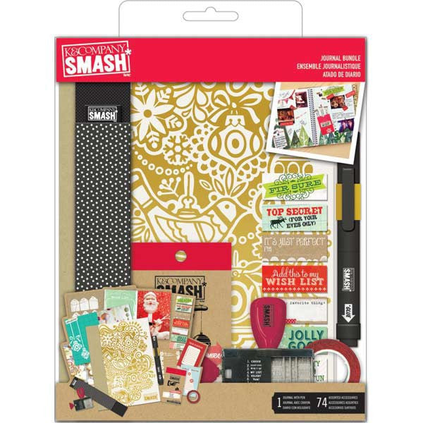 Smash Journal Holiday Bundle  / Kit de Cuaderno Navideño y Accesorios Descontinuado K &amp; Company