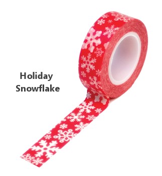 Washi Trendy Tape Holiday Snowflakes / Cinta Adhesiva Descontinuado Queen&amp;Co