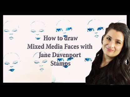 Acrylic Stamps Face, Eyes, Lips / Sellos de Acrílico Rostro, Ojos y Labios Descontinuado Jane Davenport