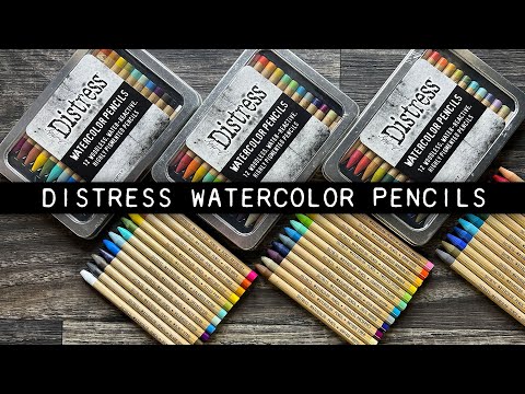 Tim Holtz Distress Watercolor Pencils / Lápices de Acuarela Set 1