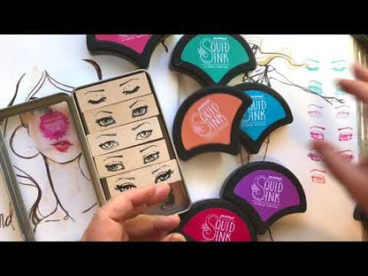 Glances Stamp Tin Set / Sellos Lata Miradas Descontinuado Jane Davenport