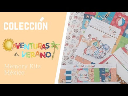 Kit de Papel Cartulina Aventuras de Verano Papel Memory Kits