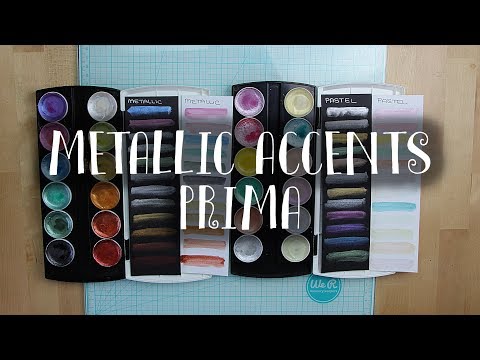 Metallic Accents Semi-Watercolors / Acuarelas Metálicas Acuarela Prima Marketing