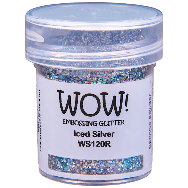 Iced Silver Embossing Powder / Polvo de Embossing Hielo Plateado Descontinuado Wow!