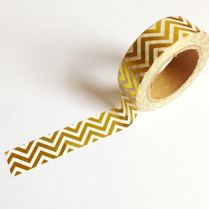 Washi Tape Gold Foil Chevron / Cinta con Dorado Descontinuado BoBunny