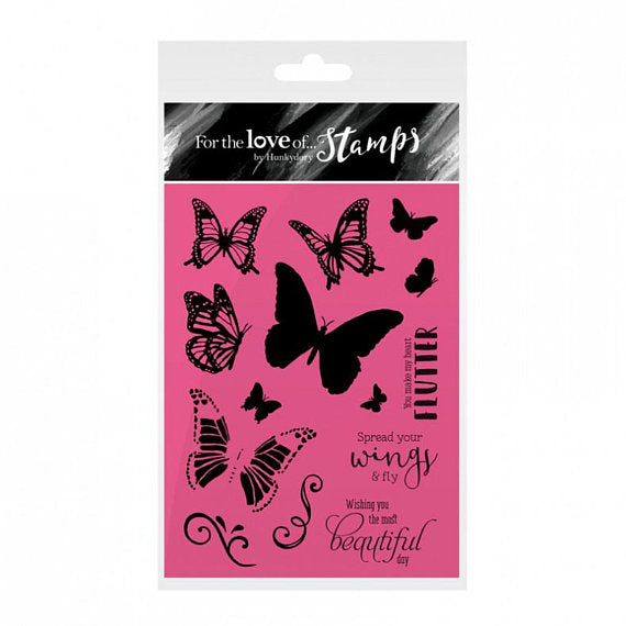 Stamps Spread your Wings / Sellos de Mariposas Sellos Hunkydory