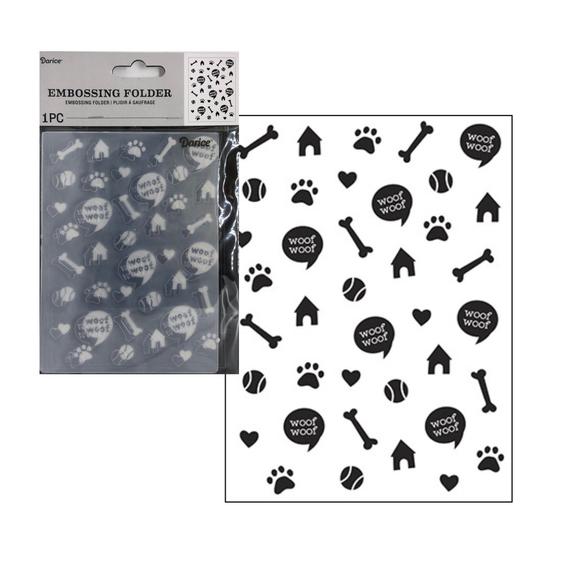 Embossing Folder Dog Design / Folder de Grabado Perritos Descontinuado Darice