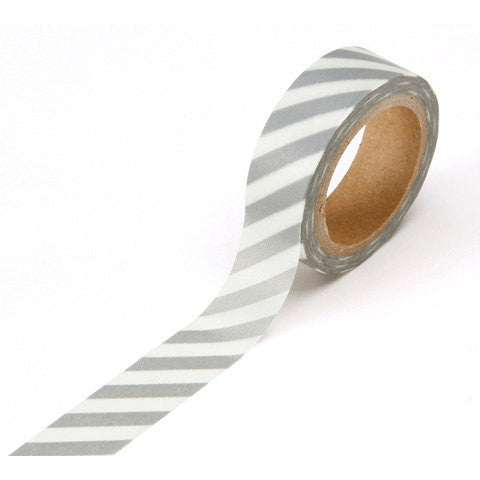 Washi Tape White with Silver / Cinta Adhesiva Washi Tape Darice