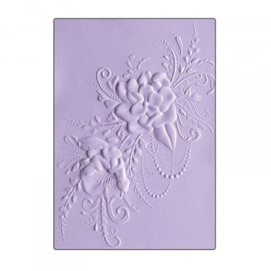 3D Textured Impressions Flower Heart Doodle / Folder de Grabado 3D Flores Folders de Grabado Sizzix