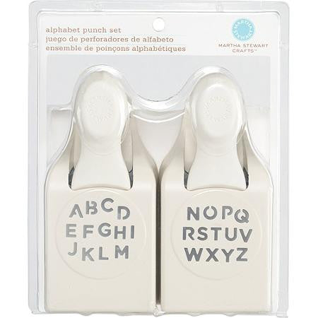 Alphabet Punch Set / Set de 2 Perforadoras para Papel Alfabeto Descontinuado Martha Stewart