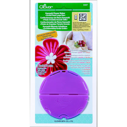 Plantilla para hacer flores de tela / Kanzashi Orchid petal large Costura Clover