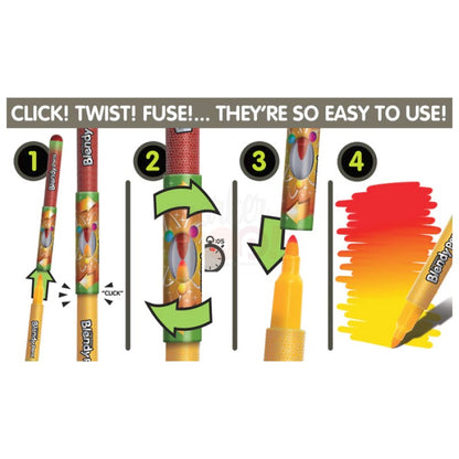 Blendy Pens Jumbo Kit 6 Colors / Juego de Plumones Multicolor de 6 Colores Descontinuado Chameleon