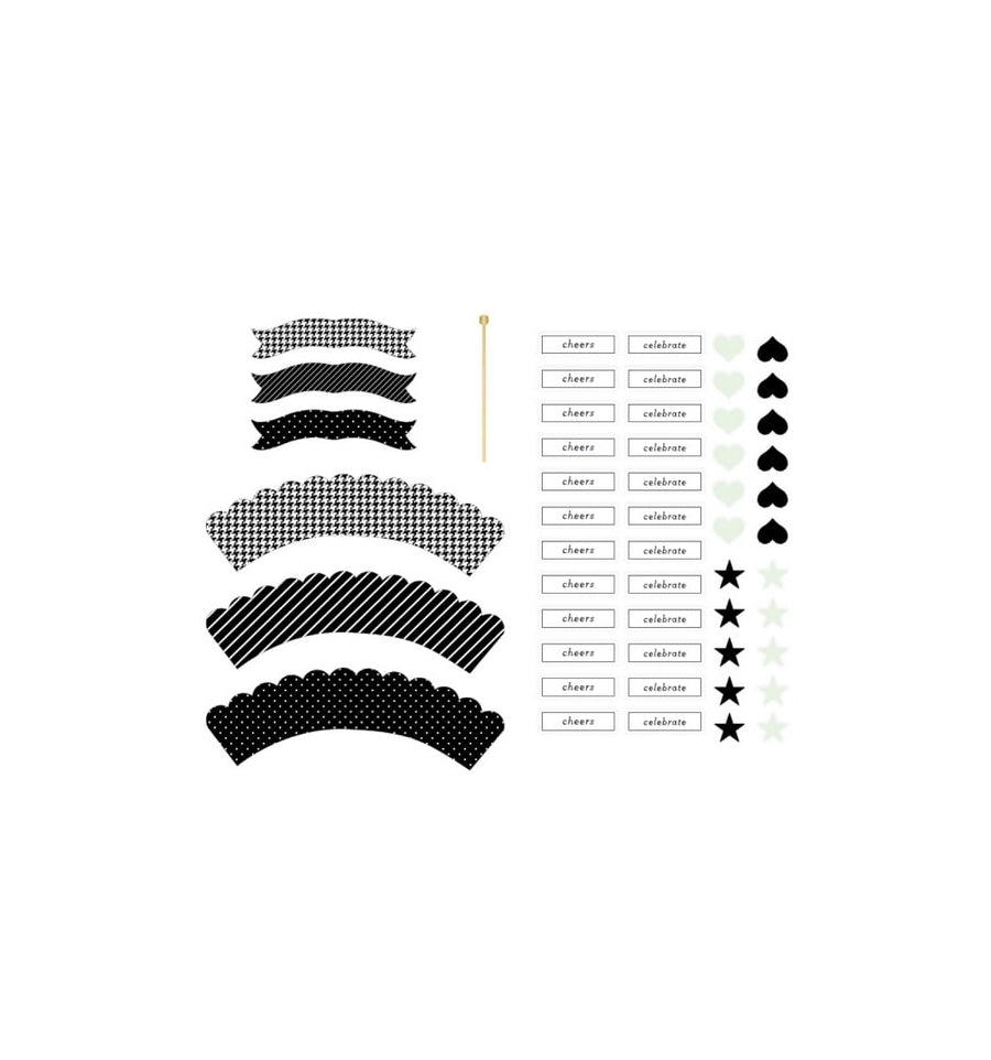 Cupcake Wraps and Toppers / Cubre Cupcakes Minc Descontinuado Heidi Swapp