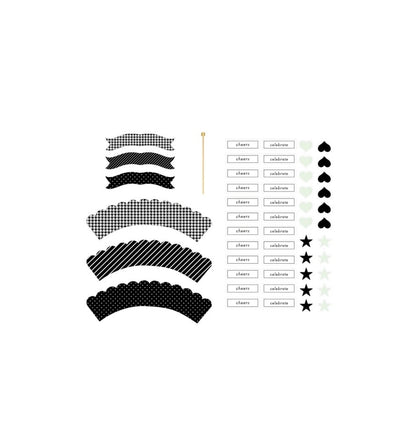 Cupcake Wraps and Toppers / Cubre Cupcakes Minc Descontinuado Heidi Swapp