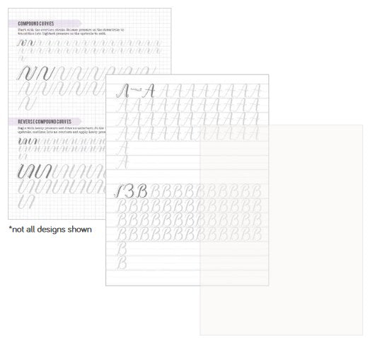 Kelly Creates Large Brush Workbook / Cuaderno de Trabajo para Tipografía 138 hojas Agendas y Journals Kelly Creates