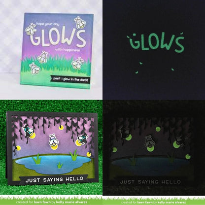Glow in the Dark Embossing Powder / Polvos de Realce Brillo en la Oscuridad Polvos de Embossing Lawn Fawn