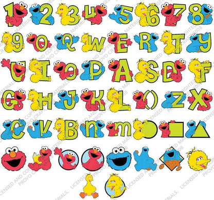 Sesame Street Font Cartridge / Cartucho  Plaza Sesamo Letras Descontinuado Cricut