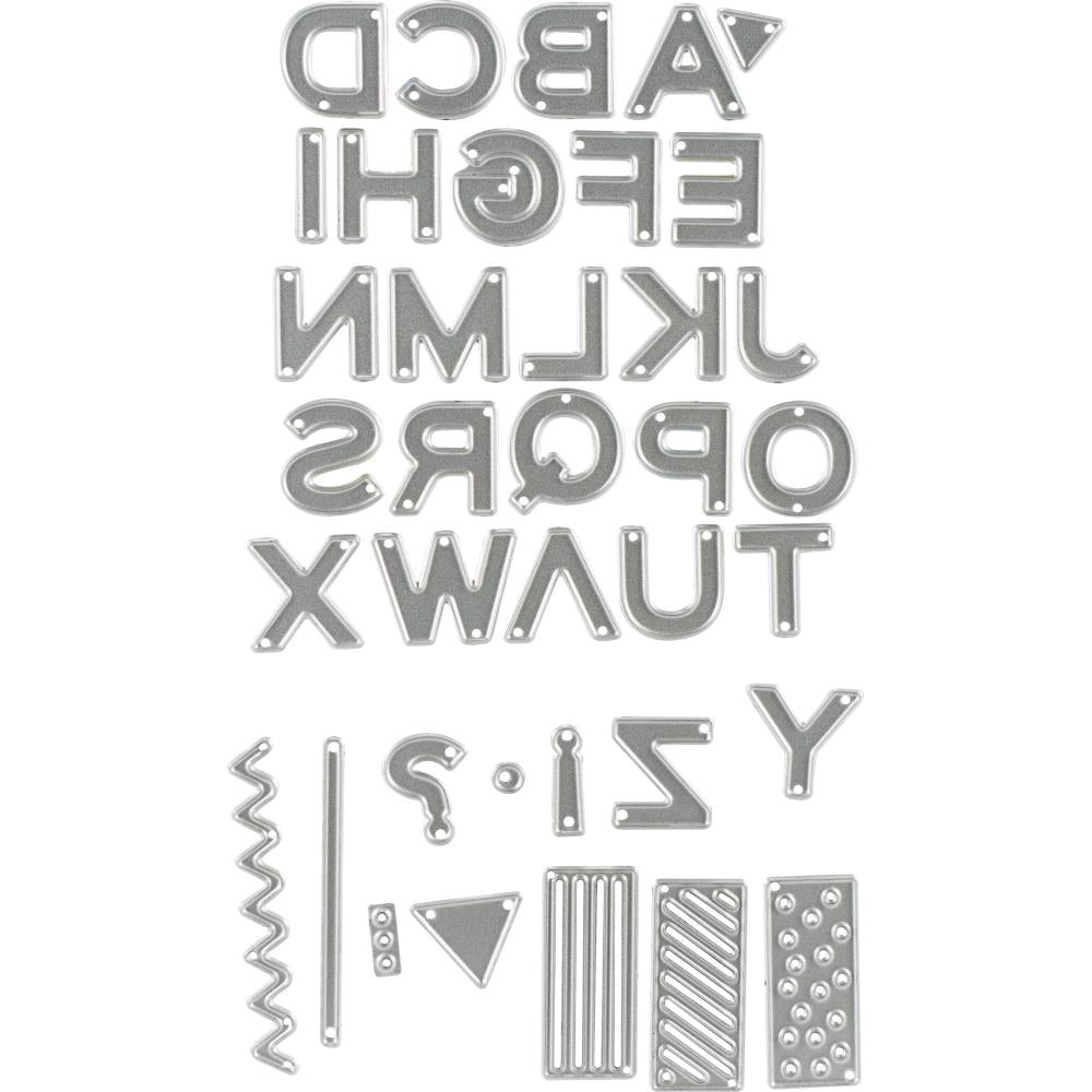 Thinlits Pop Art Uppercase Dies / Suaje Alfabeto en Mayúsculas Descontinuado Sizzix