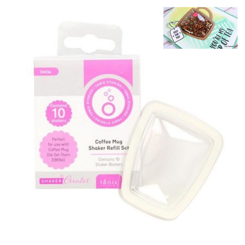 Coffee Mug Shaker Refill  / 10 Blisters de Taza de Café o Té Adornos / Embellishments Tonic Studios