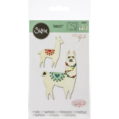 Thinlits Llama &amp; Baby Llama Die / Suajes de Llama y Llama Bebé Descontinuado Sizzix