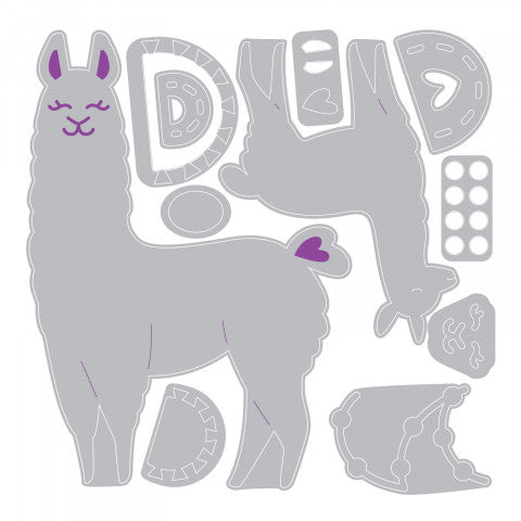 Thinlits Llama &amp; Baby Llama Die / Suajes de Llama y Llama Bebé Descontinuado Sizzix