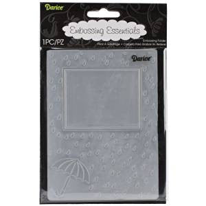 Embossing Raindrops and Umbrella / Folder de Grabado Sombrilla y Lluvia Descontinuado Darice