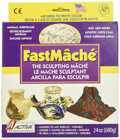 FastMache Sculpting Mache Bright White / Papel Maché Secado Rápido Blanco Descontinuado ACTIVA