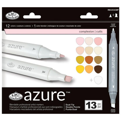 Azure Marker Set Complexion / 13 Marcadores Alcohol Tonos Piel Colores y Plumones Royal Langnickel