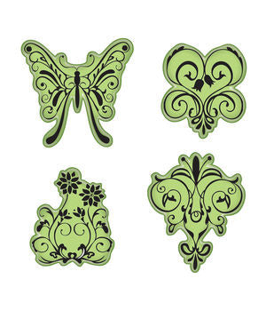 Sellos de Goma Cling Mariposa de Jardin / Butterfly Garden Stamps Descontinuado Inkadinkado