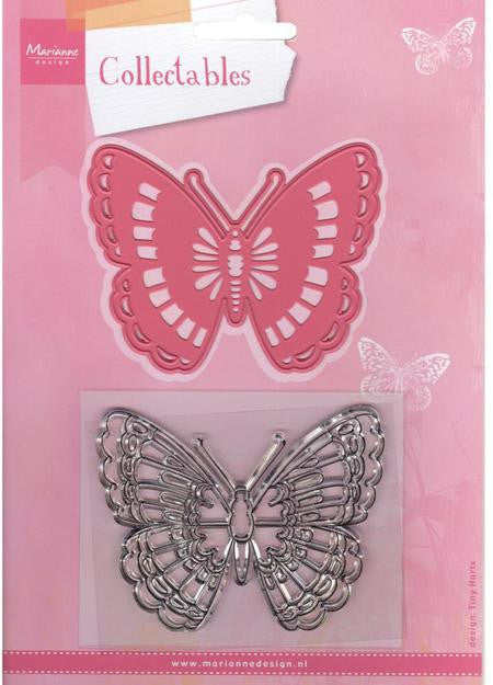 Butterfly Die &amp; Stamp / Set de Suaje y Sello de Mariposa Dados de Corte / Suajes / Troqueles Marianne design