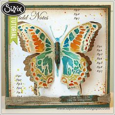 Layered Butterfly Die &amp; Embossing Folder / Suaje de Corte y Folder de Grabado de Mariposa Exotica Descontinuado Sizzix