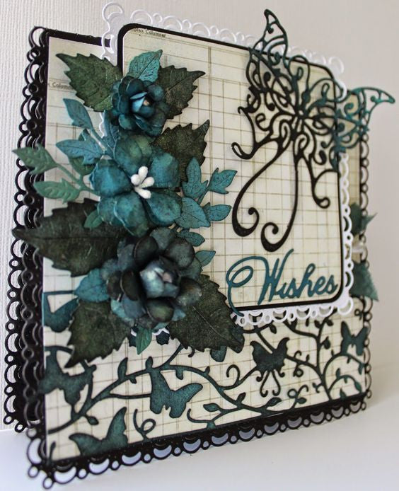 Suaje de corte de mariposa entre redes / Butterflies among the vines mesh border Dados de Corte / Suajes / Troqueles Darice