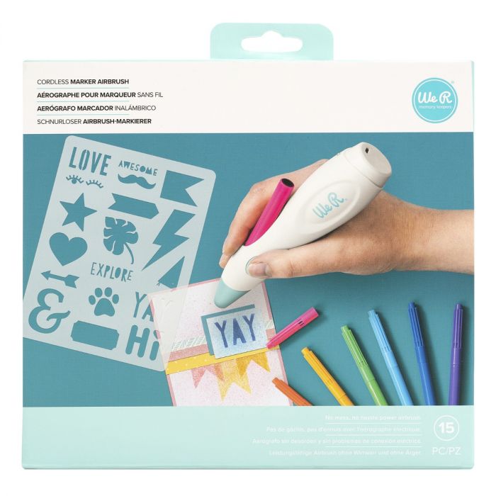 Cordless Marker Airbrush / Aerógrafo para Plumones Eléctrico Herramientas We R Memory Keepers