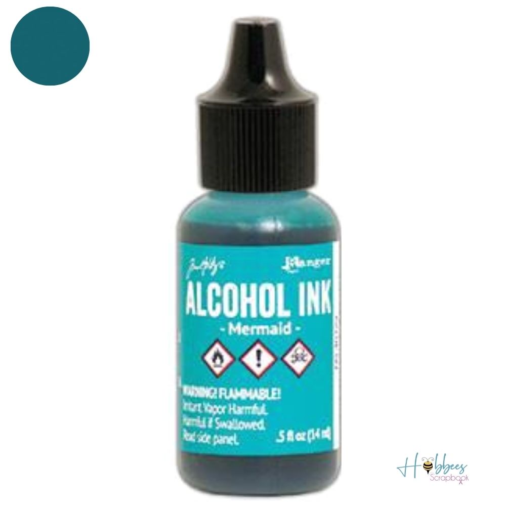 Tim Holtz Alcohol Ink Mermaid / Tinta al Alcohol Azul Sirena Tintas al Alcohol Ranger