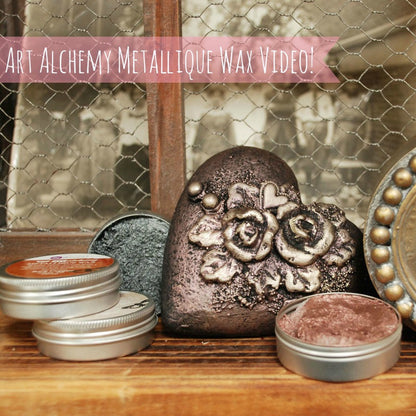 Finnabair Art Alchemy Metallique Wax Old Silver / Pintura en Cera Metálica Plateado Envejecido Pintura y Medios Mixtos Prima Marketing