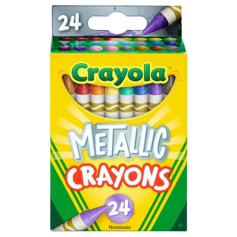 Metallic Crayons / Crayones Metálicos 24 pz Manualidades para Niños Crayola