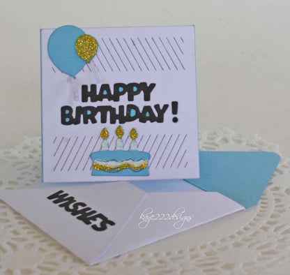 Happy Birthday Gift Envelope / Suaje de Corte de Sobre y Tarjeta Descontinuado Cheery Lynn Designs