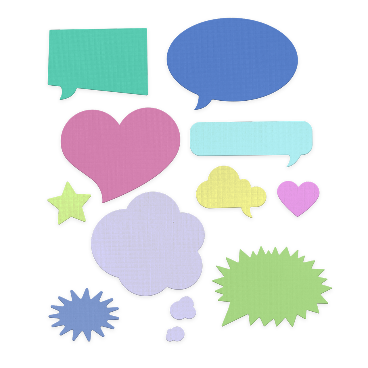 Speech Bubbles Dies / Suaje de Globos de Texto Descontinuado Cheery Lynn Designs