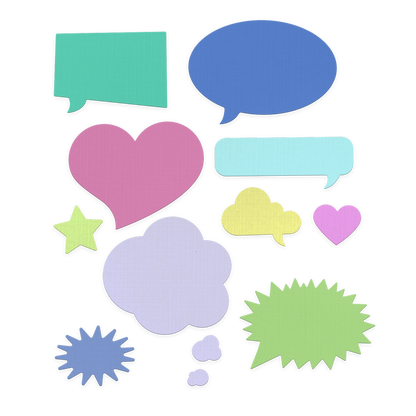 Speech Bubbles Dies / Suaje de Globos de Texto Descontinuado Cheery Lynn Designs