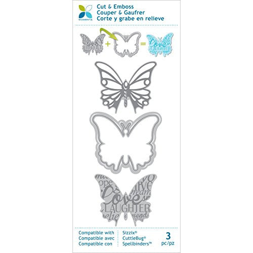 Suaje de corte y grabado de Mariposa / Cut &amp; Emboss Butterfly Descontinuado Momenta