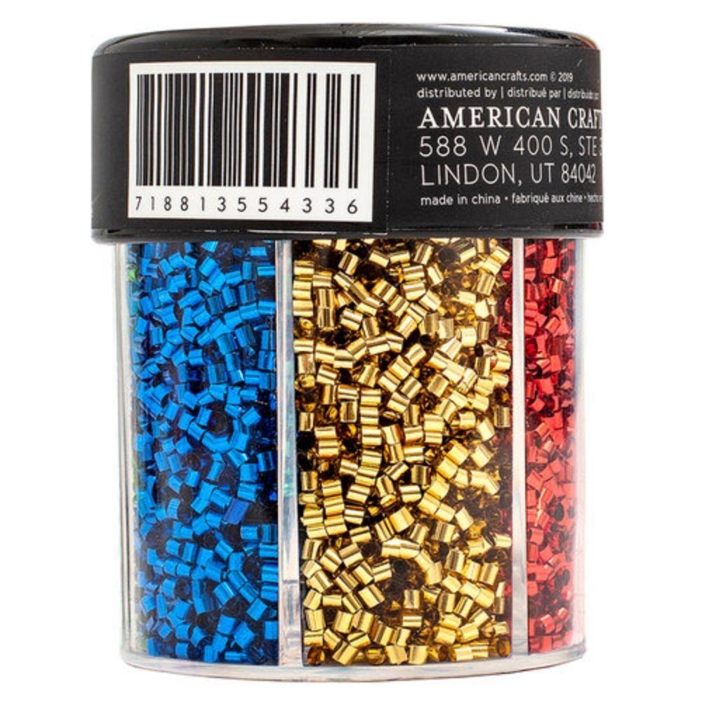 6 Primary Colors Confetti Tube / Tubo de Confeti Metalizado 1 Adornos / Embellishments American Crafts