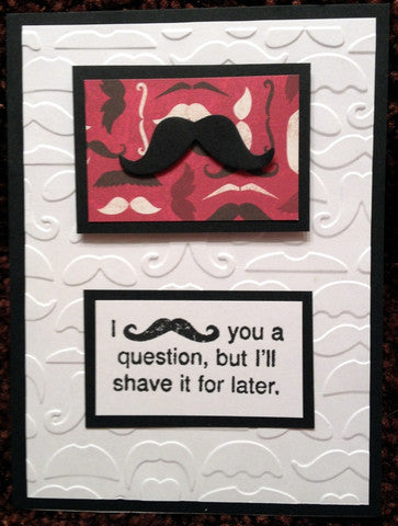 Embossing Folder Mr. Maverick / Folder de Grabado Bigotes y Peine Descontinuado Cuttlebug