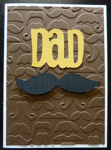 Embossing Folder Mr. Maverick / Folder de Grabado Bigotes y Peine Descontinuado Cuttlebug