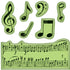 Music Notes Stamps 60-60152 / Sellos de Goma Cling Notas Musicales Descontinuado Inkadinkado