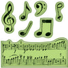 Music Notes Stamps 60-60152 / Sellos de Goma Cling Notas Musicales