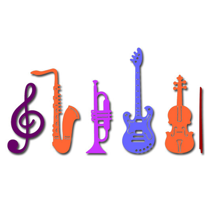 Musical Instruments / Suaje de Corte de Instrumentos Musicales Descontinuado Cheery Lynn Designs