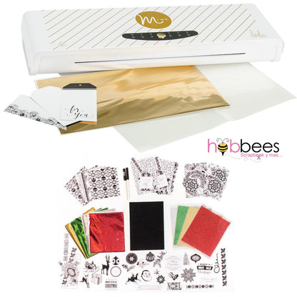 Foil Machine Heidi Swapp 12&quot;  Xmas Minc  / Máquina Minc Papel Kit Navideño 170 Pzas Extra Máquinas Heidi Swapp