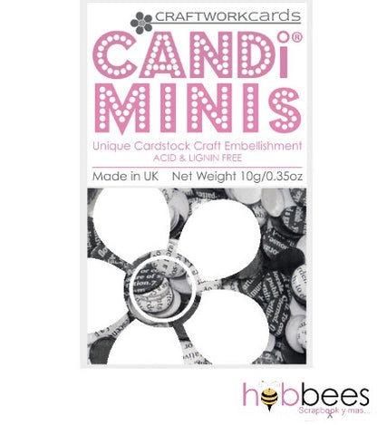 Newsprint Candi Minis Adornos / Embellishments Candi